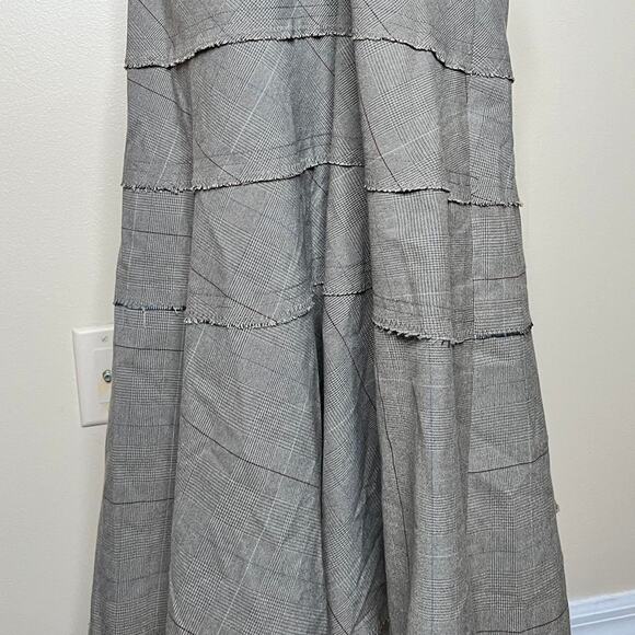 Vintage y2k grey plaid maxi skirt - Picture 7 of 8